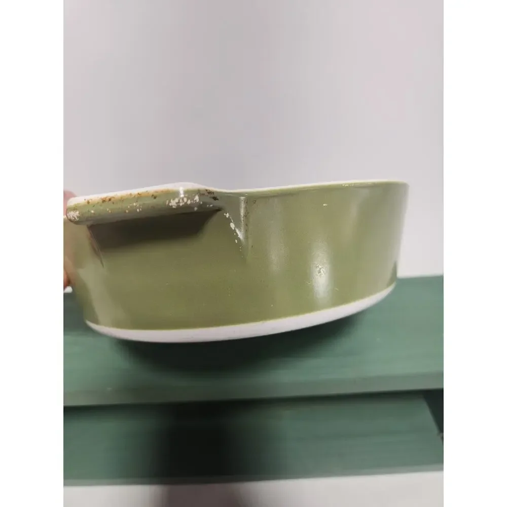 Vintage Corning Ware Avocado Green P-701-B 1 Qt Round Casserole Dish w/ Lid USA